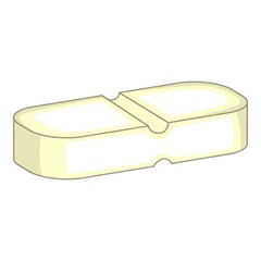 Medicine pill icon, cartoon style