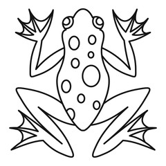 Frog icon, outline style