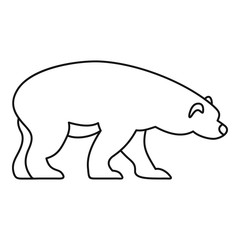 Bear icon, outline style