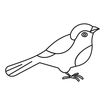 Bird icon, outline style