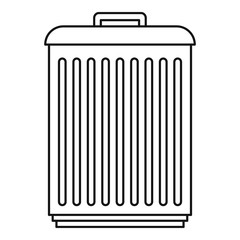 Trashcan icon, outline style