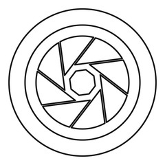 Big objective icon, outline style