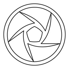 Video objective icon, outline style