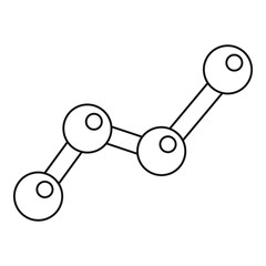 Chart statistics line icon, outline style