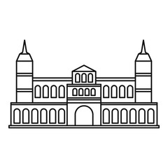 Castle icon, outline style