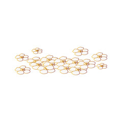 Isolated group of flowers on a white background, Vector illustration