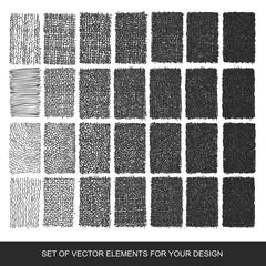Set drawing gradient texture brushes. Hand-drawn abstract design