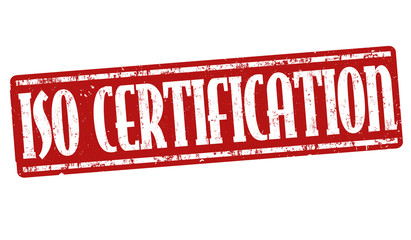 ISO certification sign or stamp