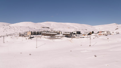 Fototapeta na wymiar Mountains covered with fresh snow.