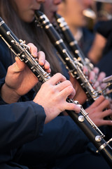 Clarinets of a municipal band.