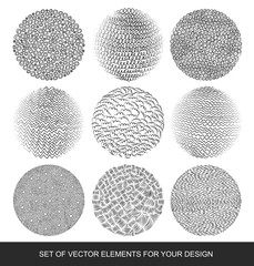 Hand drawn grunge, gradient textures and brushes. Artistic vecto