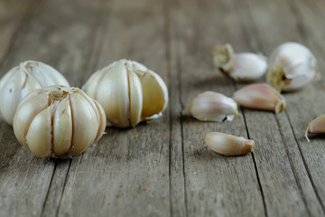 Garlic cloves concept.