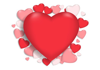 Valentines day vector Beautiful heart card  background.