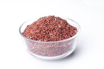 rice and Rice-berry on white background