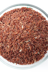 rice and Rice-berry on white background