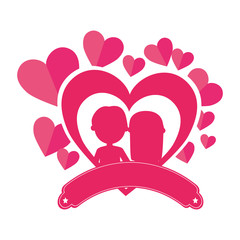 heart love card decoration vector illustration design