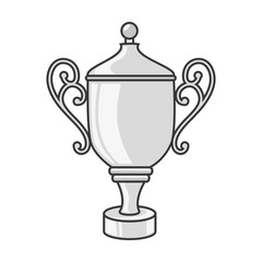 trophy cup award icon vector illustration design