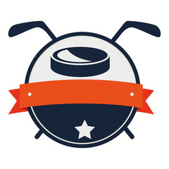 hockey sport emblem icon vector illustration design