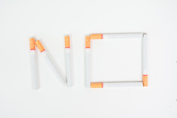 cigarette on white background