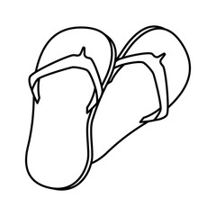 flip flops isolated icon vector illustration design
