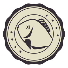 fish seafood menu icon vector illustration design