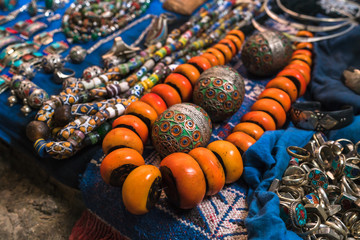 morocco handicraft at the market
