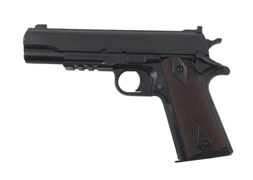 1911 pistol with clipping path