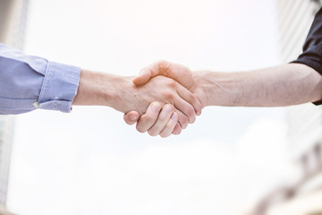 Obraz na płótnie Canvas Business handshake. Business handshake and business people conce