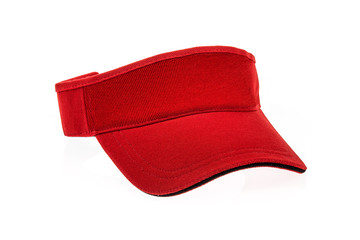 Red golf visor for man or woman