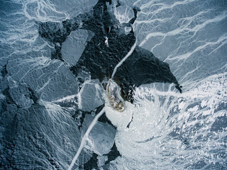 Aerial View of Snow and Ice