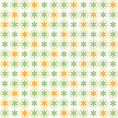 Seamless sliced orange vector pattern. Seamfree flower background. Vector.