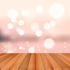 Wood with pink background - Vector illustration