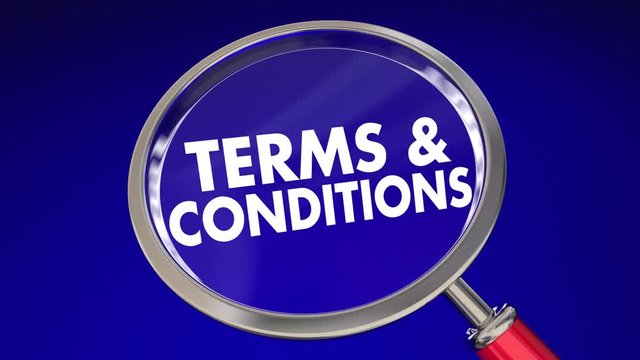 Terms and Conditions Magnifying Glass 3d Animation
