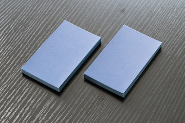 Business card on desk