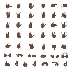 Gestures emoji vector.