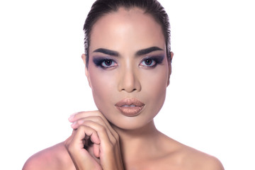 Fototapeta premium Beauty Makeup: Asian women with skin color pretty.
