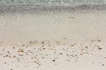 sand colored pebbles on the beach