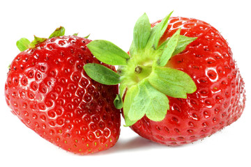 Erdbeeren isoliert auf weißem Hintergrund