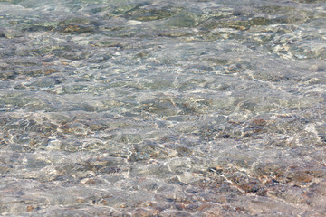 sea ​​water in the rays of light