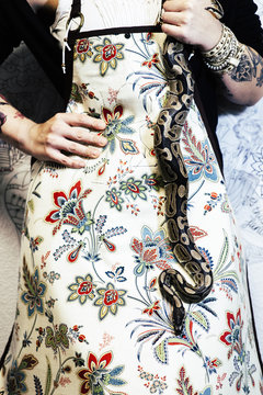 Woman with snake