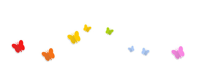Schmetterlinge fliegen welle Banner Band