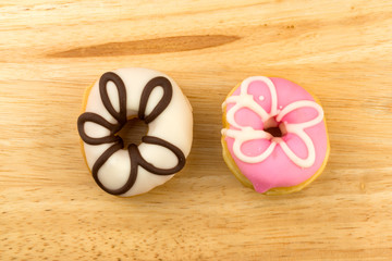 Colorful homemade doughnuts