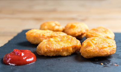 fried Chicken nuggets with sauce