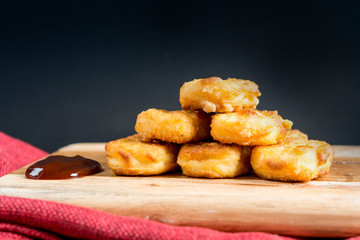 fried Chicken nuggets with sauce