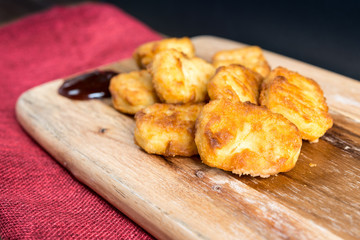 fried Chicken nuggets with sauce