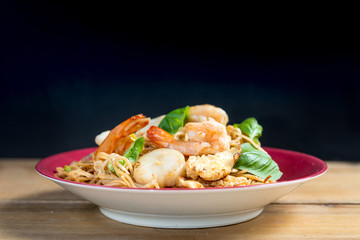 fried noodle asian food on the table