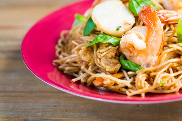 fried noodle asian food on the table