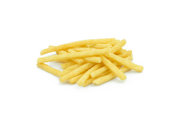 French fries isolated on white background..