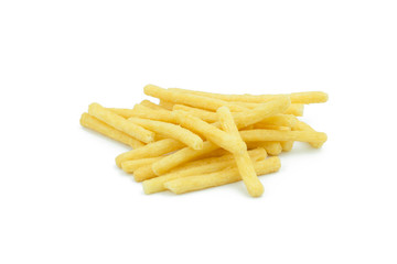 French fries isolated on white background..