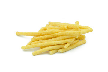 French fries isolated on white background..